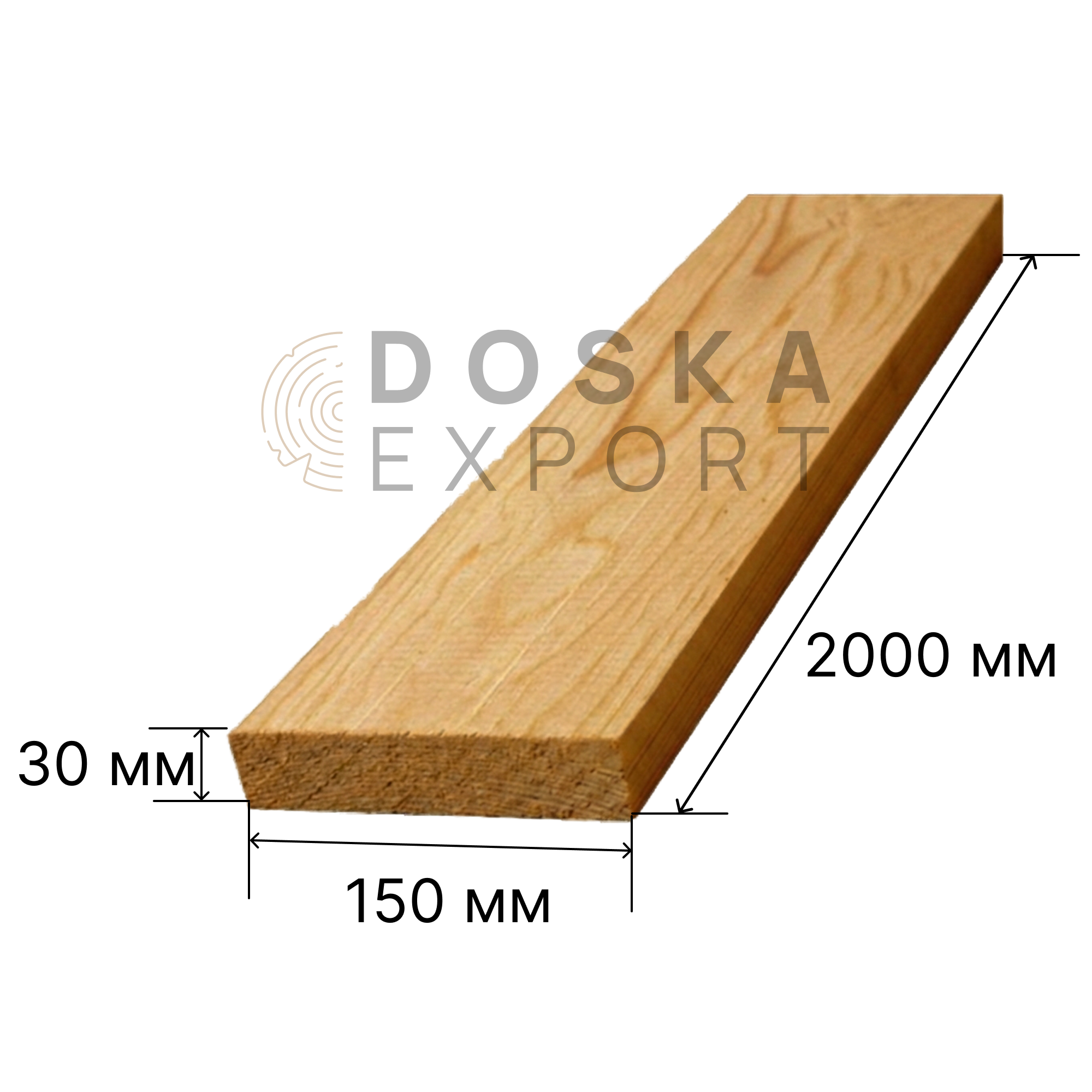 Доска обрезная из термоясеня 30*150*2000