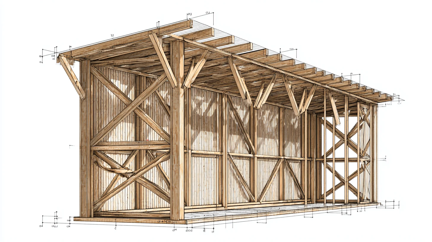 Чертеж сарая
