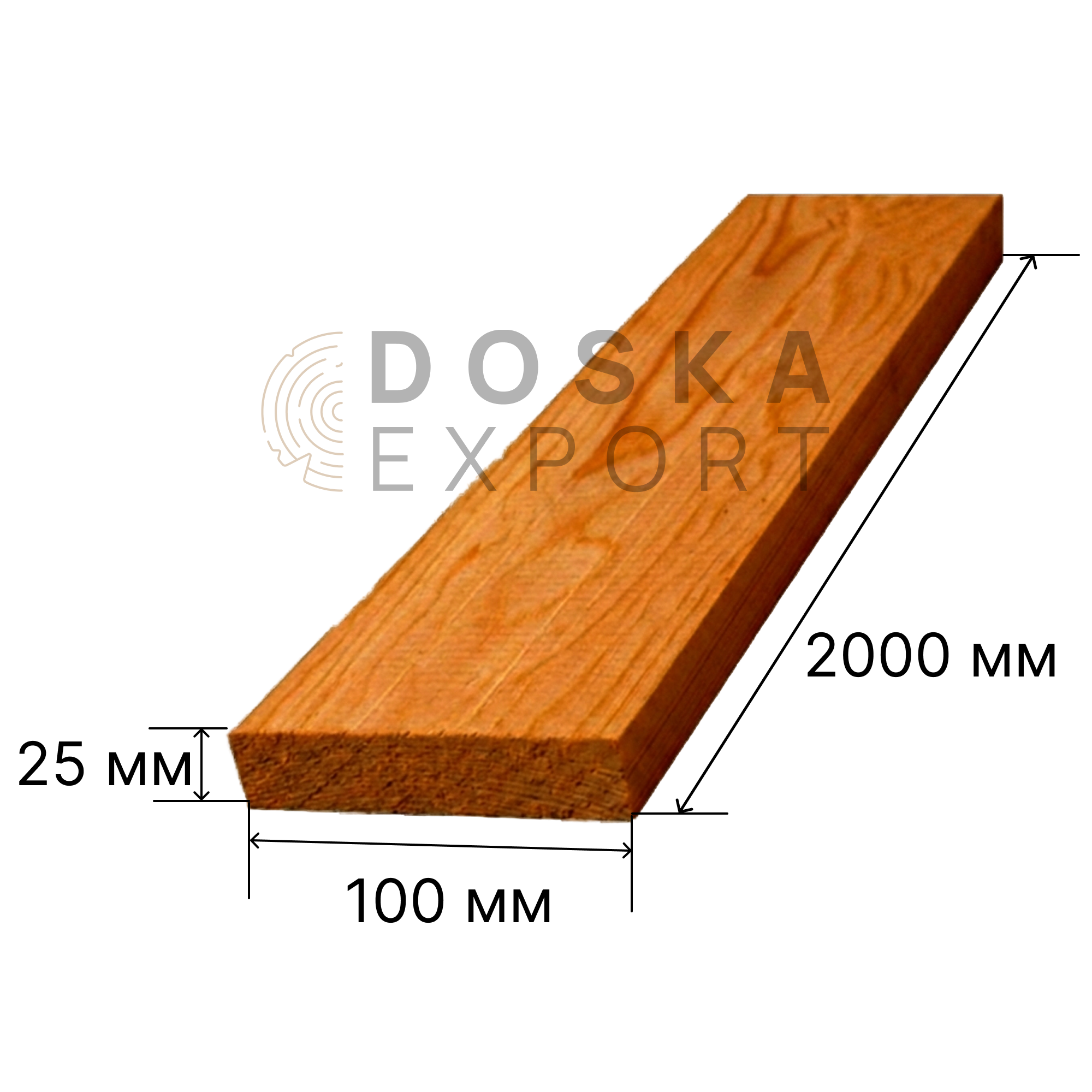 Доска обрезная из термососны 25*100*2000